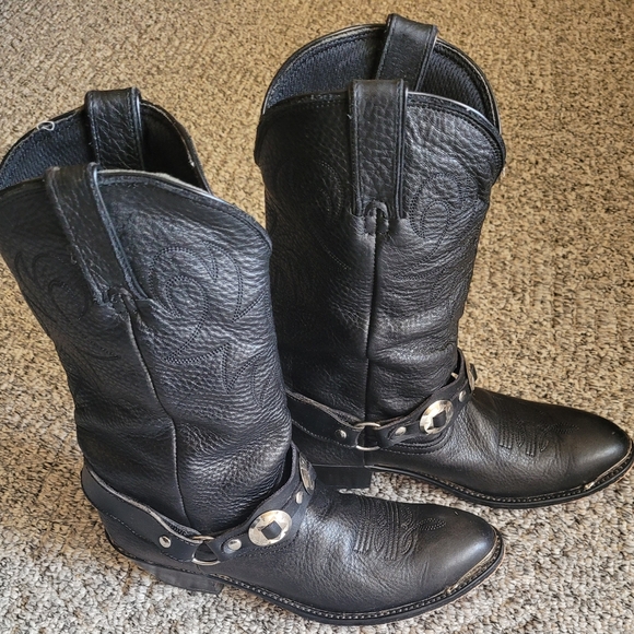 Women's Road Wold Black Cowboy Boots - Picture 2 of 4